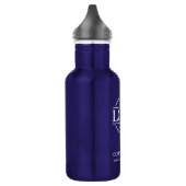 Stilvolles Logo der Navy Blue Corporate Company Edelstahlflasche (Links)