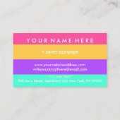 Stilvolles Logo Handmade Heat Transfer Vinyl Shirt Visitenkarte (Rückseite)