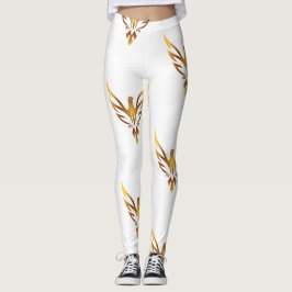 Stilvolles Look Gold Adlerbild Frauen oder Mädchen Leggings
