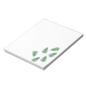 Stilvolles Lucky Green Fern Notepad Notizblock (Rotiert)