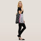 Stilvolles, Mädchenhaftes, falsches Silber-Glitter Tasche (Am Model)