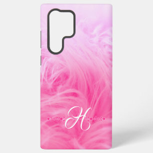 Stilvolles, Mädchenhaftes Rosa Weißes Kunstfell In Samsung Galaxy Hülle