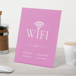 Stilvolles Mädchenhaftes Rosa WLAN-Netzwerk-Passwo Sockelschild