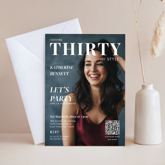 Stilvolles Magazin-Cover mit individuellem Foto 30 Einladung