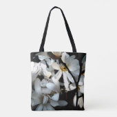 Stilvolles Magnolia-Blume-Design Schwarz-weiß Tasche (Rückseite)