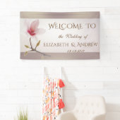 Stilvolles Magnolia Wedding Banner (Insitu)