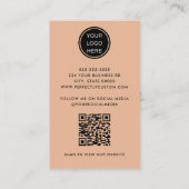 Stilvolles Makeup Artist Collage Foto Lip Pink Ros Visitenkarte (Rückseite)