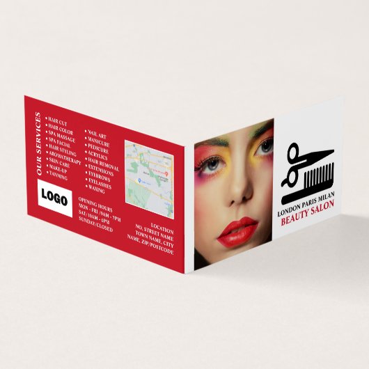 Stilvolles Makeup-Design, Beautician, Loyalty Card Visitenkarten (Vorderseite)