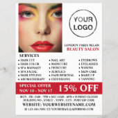 Stilvolles Makeup-Design, Beautician, Schönheitssa Flyer (Vorne)