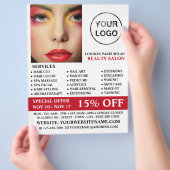 Stilvolles Makeup-Design, Beautician, Schönheitssa Flyer (Hand)