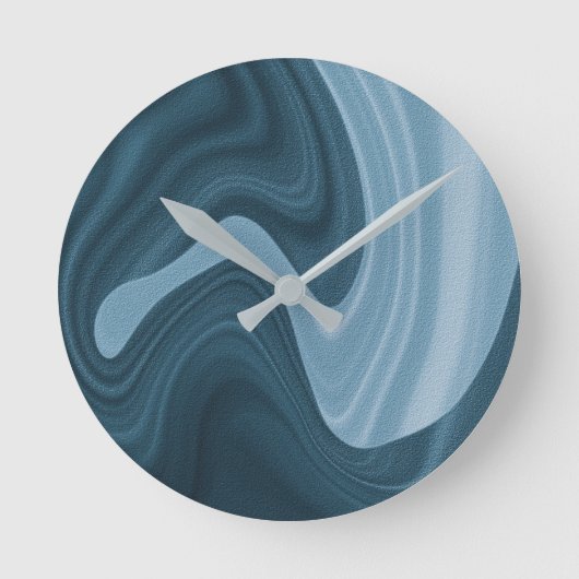 Stilvolles Marmormuster  Runde Wanduhr (Vorderseite)