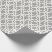 Stilvolles marokkanisches Elfenbein Quatrefoil Geschenkpapier (Ecke)