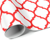 Stilvolles marokkanisches Quatrefolienmuster Geschenkpapier (Rolleneckpunkt)