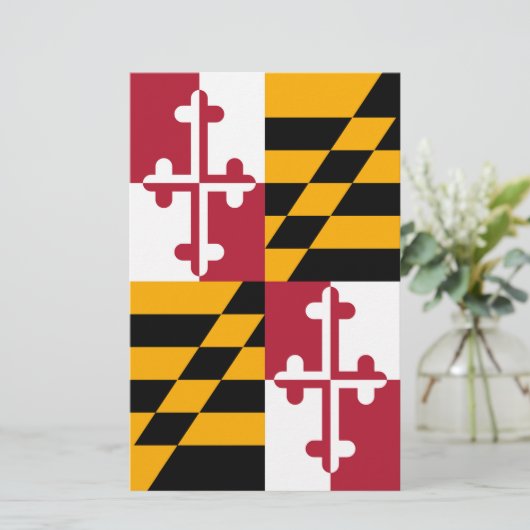 Stilvolles Maryland State Flag Design Briefpapier (Stehend Vorderseite)