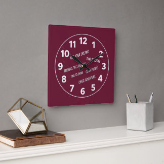 Stilvolles maßgeschneidertes Zeitmesser-Geschenk Quadratische Wanduhr
