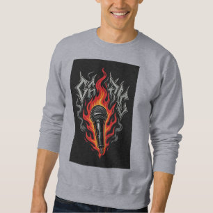 Stilvolles Men's Sweatshirt: Mic Drop Graffiti Sweatshirt