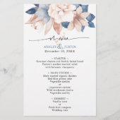 Stilvolles Menü für die Hochzeitsempfehlung mit ve (Vorderseite)