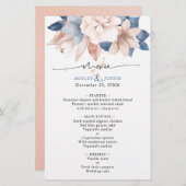 Stilvolles Menü für die Hochzeitsempfehlung mit ve (Vorne/Hinten)