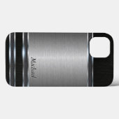 Stilvolles Metall mit Lederlook Case-Mate iPhone Hülle (Rückseite (Horizontal))