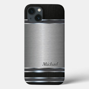 Stilvolles Metall mit ledernem Blick Case-Mate iPhone Hülle