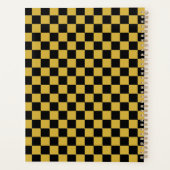 Stilvolles Metallic Gold mit schwarzem Square-Must Planer (Rückseite)