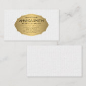Stilvolles Metallic Gold mit subtilem Wavy Muster Visitenkarte (Vorne/Hinten)