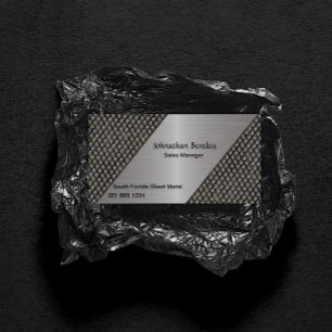 Stilvolles Metallic Look gebürstetes Aluminium Visitenkarte