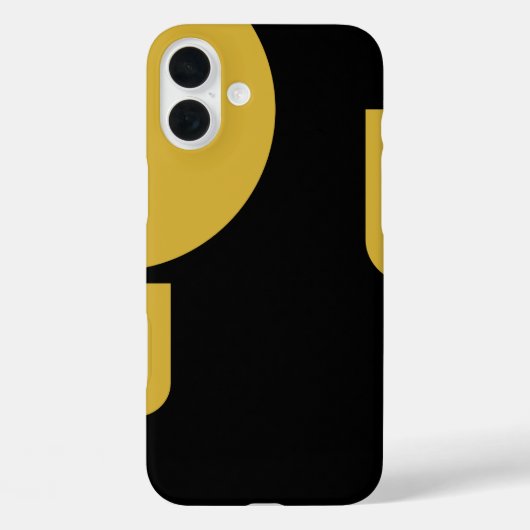 Stilvolles Metallicgold auf Schwarz Case-Mate iPhone Hülle (Rückseite)