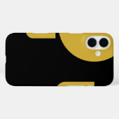 Stilvolles Metallicgold auf Schwarz Case-Mate iPhone Hülle (Rückseite (Horizontal))