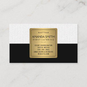 Stilvolles metallisches Schwarz Gold dezent gewell Visitenkarte
