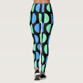 Stilvolles Mid-Mod-geometrisches Muster Leggings (Rückseite)