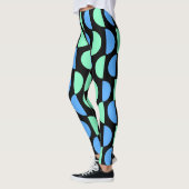 Stilvolles Mid-Mod-geometrisches Muster Leggings (Links)