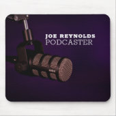 Stilvolles Mikrofon, Podcaster, Podcast Mousepad (Vorne)