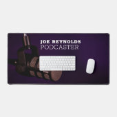 Stilvolles Mikrofon, Podcaster, Podcast Schreibtischunterlage (Tastatur & Maus)