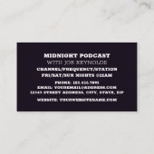 Stilvolles Mikrofon, Podcaster, Podcast Visitenkarte (Rückseite)