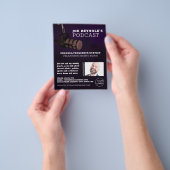 Stilvolles Mikrofon, Podcaster, Podcast-Werbung Flyer (Gruppe)