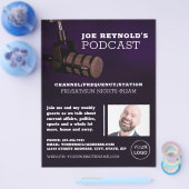 Stilvolles Mikrofon, Podcaster, Podcast-Werbung Flyer (Einzeln)