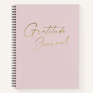 Stilvolles Minimalistisch Blush Gratitude Notebook Notizblock