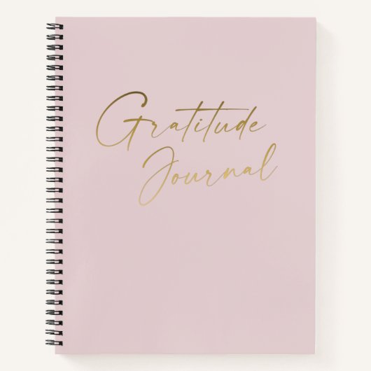 Stilvolles Minimalistisch Blush Gratitude Notebook Notizblock (Vorderseite)