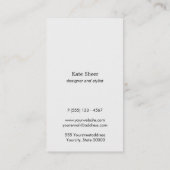 Stilvolles Minimalistisch-Türkismonogramm-Emblem 2 Visitenkarte (Rückseite)