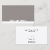 Stilvolles Minimalistisches Design Braun Weiß Schl Visitenkarte (Vorne/Hinten)