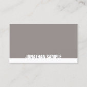 Stilvolles Minimalistisches Design Braun Weiß Schl Visitenkarte (Vorderseite)