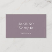 Stilvolles minimalistisches Design Moderner Schlic Visitenkarte (Vorderseite)