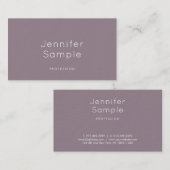 Stilvolles minimalistisches Design Moderner Schlic Visitenkarte (Vorne/Hinten)