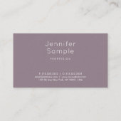 Stilvolles minimalistisches Design Moderner Schlic Visitenkarte (Rückseite)