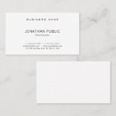 Stilvolles Minimalistisches Design Modernes Elegan Visitenkarte (Vorne/Hinten)