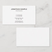 Stilvolles minimalistisches Design Modernes Schlic Visitenkarte (Vorne/Hinten)