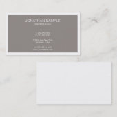 Stilvolles minimalistisches Design Trendy Brown Sc Visitenkarte (Vorne/Hinten)