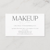 Stilvolles minimalistisches Grafik-Makeup mit "Ihr Visitenkarte (Rückseite)