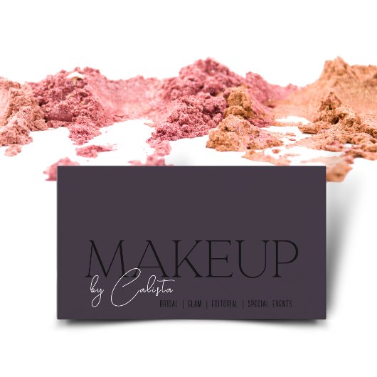 Stilvolles minimalistisches Grafik-Makeup mit "Ihr Visitenkarte